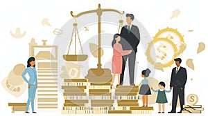 Family Wealth and Legacy Concept Illustration photo