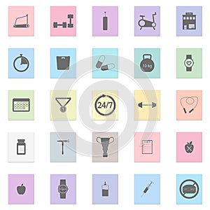 Set of sports equipment icons