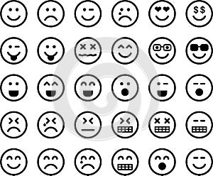 Set of emoticons photo