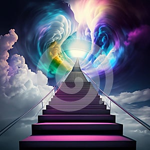 illustrated stairs to heaven