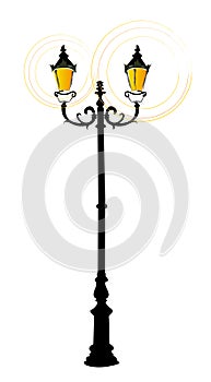 Illustrated streetlamp