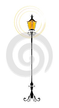 Illustrated streetlamp