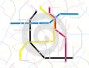 Illustrated subway map