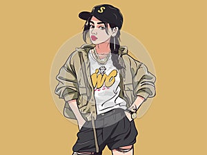 Illustrated Swagger of a Swag Girl photo