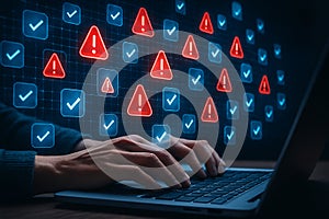 Cyber security risk assessment vulnerability management with threat detection and data protection online system