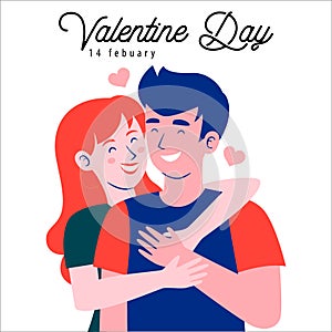 illustration of 2 people dating on valentine\'s day 03