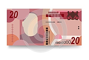 Botswana money set bundle banknotes.