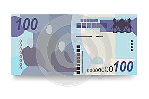 Botswana money set bundle banknotes.