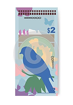 Bermuda money set bundle banknotes.
