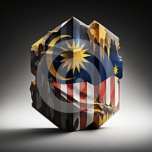 Illustration of a 3d Malaysia flag high quality.