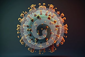 Illustration 3d render of an unrecognizable virus cell