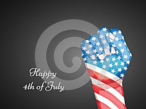 Illustration of 4th of July background