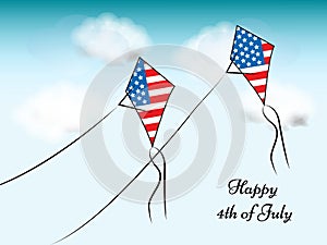 Illustration of 4th of July background