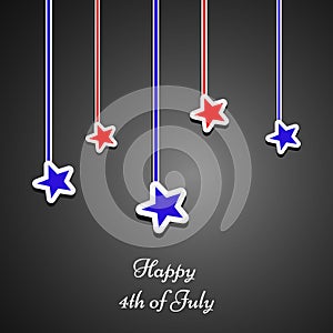 Illustration of 4th of July background