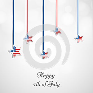 Illustration of 4th of July background