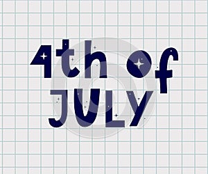 illustration of 4th of July Background with American flag