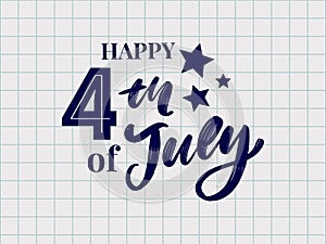 illustration of 4th of July Background with American flag