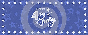 illustration of 4th of July Background with American flag