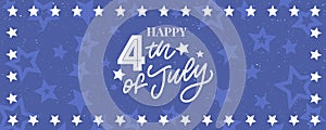 illustration of 4th of July Background with American flag