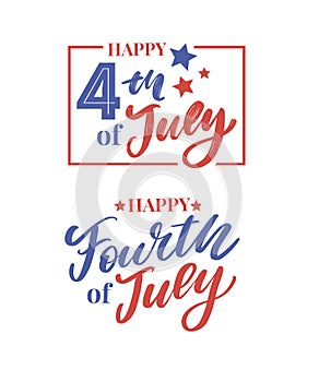 illustration of 4th of July Background with American flag