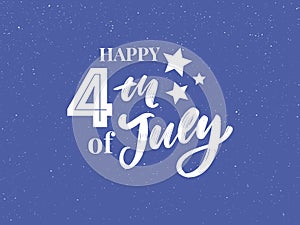 illustration of 4th of July Background with American flag