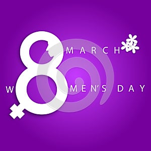 Illustration of 8 march international women`s day greeting card