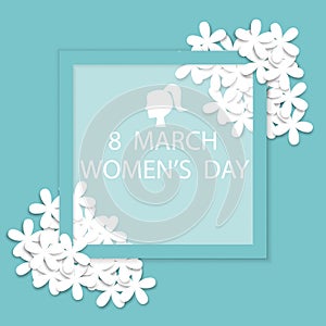 Illustration of 8 march international women`s day greeting card