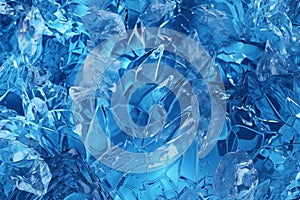 Abstract background of blue ice cubes