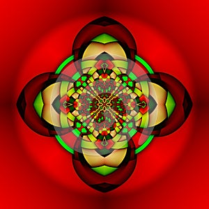 Illustration of an abstract background reminding of a mandala
