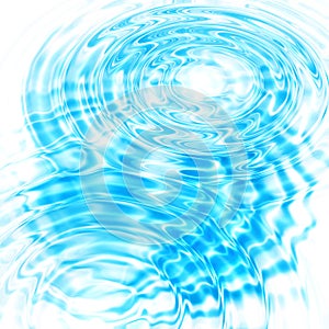 Abstract blue circular water ripples