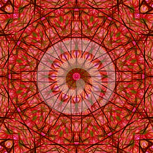 Illustration of an abstract colored background with geometric ornament.