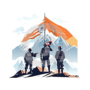 Illustration of abstract concept for Kargil Vijay Diwas. Generative Ai