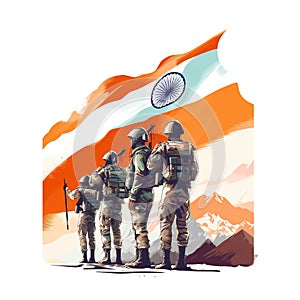 Illustration of abstract concept for Kargil Vijay Diwas. Generative Ai photo