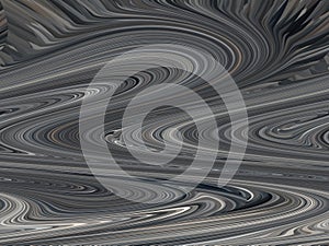 Illustration of an abstract curvature of space in dark colors