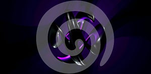 Abstract 3D Metallic Structure: Twisting Purple and Black Design photo