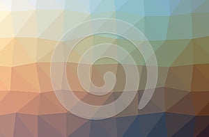 Illustration of abstract low poly orange and blue horizontal background.