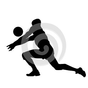 Illustration of abstract volleyball player silhouette