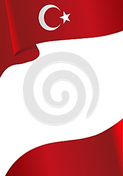 Illustration of a abstract wave turkish flag