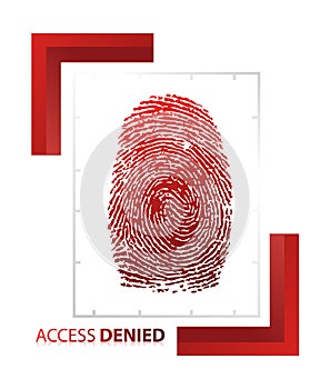Illustration of access denied sign