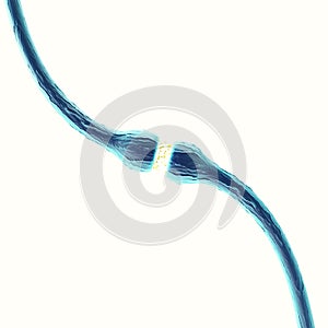 Illustration of an active receptor isolated on white background. 3d rendering