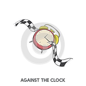 Illustration of against the clock idiom