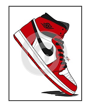 Illustration of Air Jordan sneaker icon