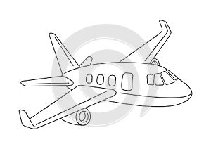 Illustration of air plane. Icon of transportation. Business or industrial image.