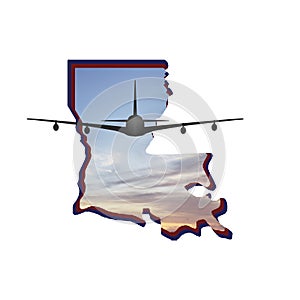 illustration for air travel and tourism in the State of Louisiana