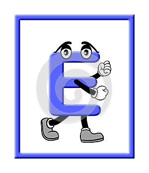 An illustration of the alphabet letter E