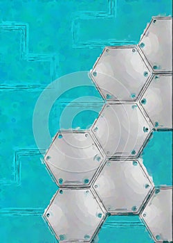 Printed Circuit Board Covered by Metal Hexagons