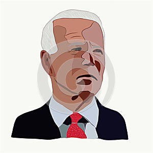 An illustration of American President Joe Biden