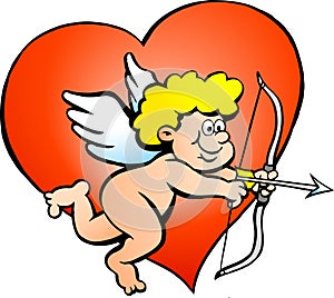 Illustration of an Amor Angel Boy photo