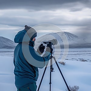 Illustration of antarctic landscape