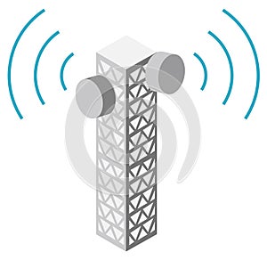 Illustration of antenna tower